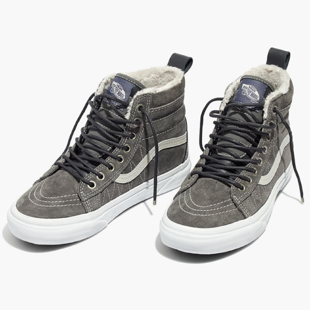 Vans® Unisex Sk8-Hi MTE High-Top Sneakers in Gray Suede.